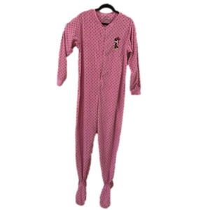 DISNEY adult footed sleeper.  Minnie Mouse.  Size M
